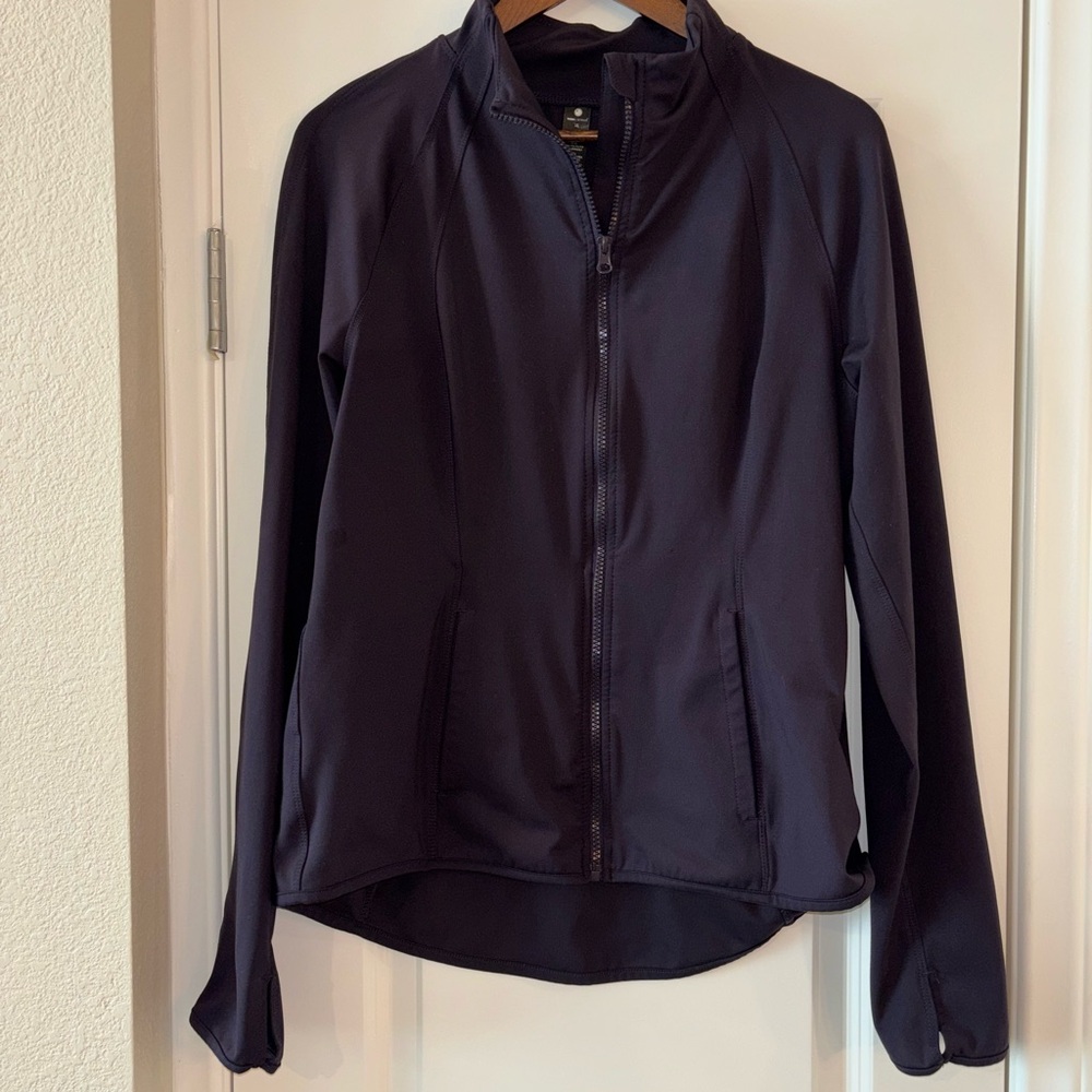 Yogalicious Navy Utility Jacket with Stand-Up Collar